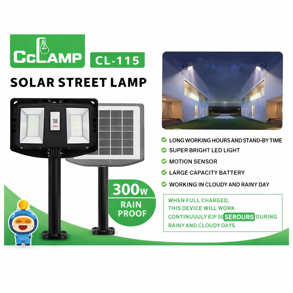 Lámpara Solar LED 300W